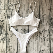 Load image into Gallery viewer, Hot White Basic Brazillian Bikini