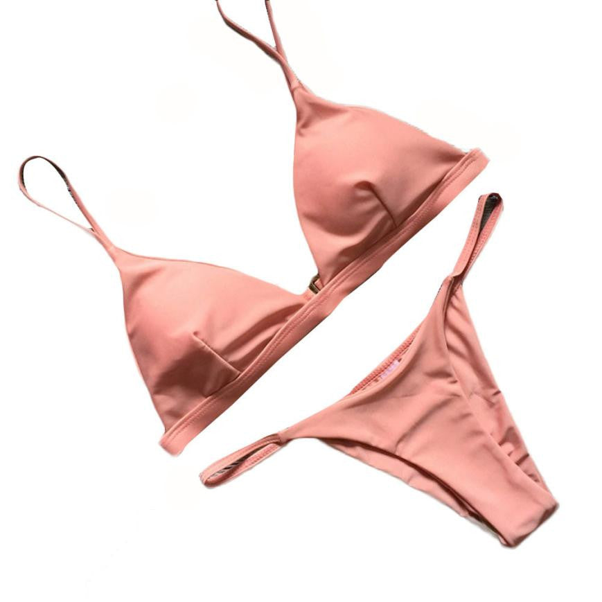 Pink Nude String Thong Bikini