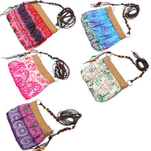 Load image into Gallery viewer, Exotic Boho Floral Straw Weave Handbag