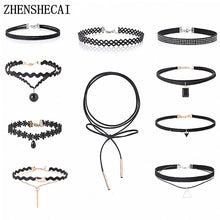 Load image into Gallery viewer, Charm Black Velvet Lace Daisy strip Multilayers pendant Choker Necklace woman Collar Party Jewelry Neck accessories