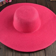 Load image into Gallery viewer, Seaside large straw sun hat