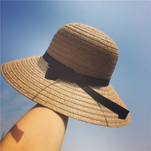 Load image into Gallery viewer, Seaside large straw sun hat