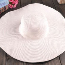 Load image into Gallery viewer, Seaside large straw sun hat