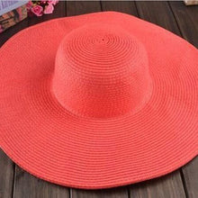 Load image into Gallery viewer, Seaside large straw sun hat