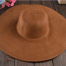 Load image into Gallery viewer, Seaside large straw sun hat