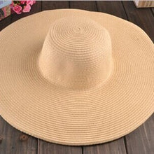 Load image into Gallery viewer, Seaside large straw sun hat