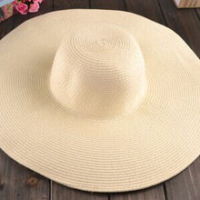 Load image into Gallery viewer, Seaside large straw sun hat