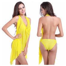 Load image into Gallery viewer, Sexy Women Swimdress Gauze Beach Dress Skirt Swimwear Swimsuit