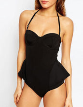 Load image into Gallery viewer, One Piece Flared String Back Swimsuit