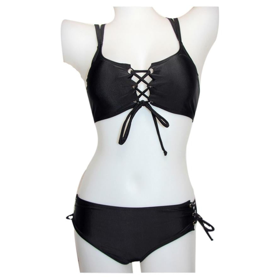 Bikini Bandage Push Up Bikini Swimwear Swimsuit Women Bikini Set Padded Bra Swimsuit Swimwear #