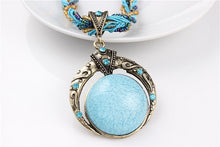 Load image into Gallery viewer, Female vintage choker natural stone pendants&amp;necklaces big boho necklaces ethnic bohemian jewelry statement bijoux femme mujer