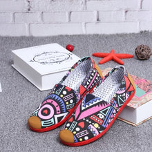 Load image into Gallery viewer, Fashionable Geometric Pattern Print Cotton Shoes