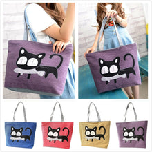 Load image into Gallery viewer, Cat Eat Fish Canvas Bag