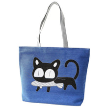 Load image into Gallery viewer, Cat Eat Fish Canvas Bag