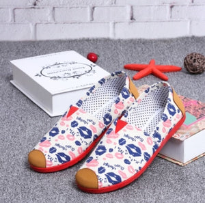 Fashionable Geometric Pattern Print Cotton Shoes