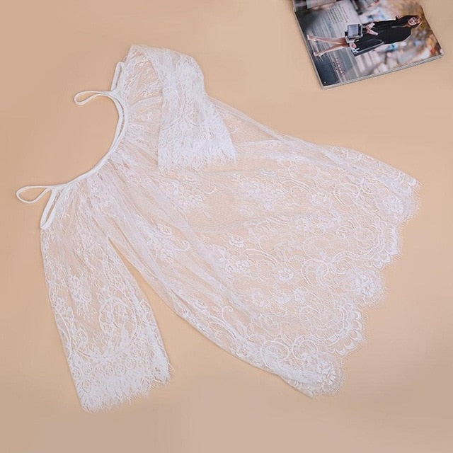 See Through Crochet  Cover up Lace Dress