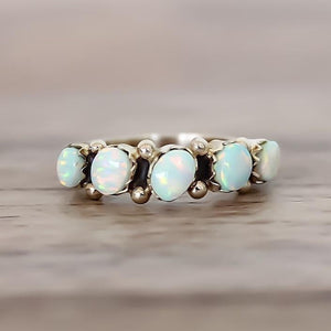 Vintage Opal Knuckle Rings Set