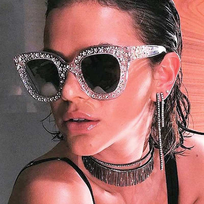 Diamond Bling Retro Rockstar Sunglasses