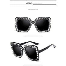 Load image into Gallery viewer, Crystal Bling Luxury Large Retro Square Sunglasses