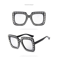 Load image into Gallery viewer, Crystal Bling Luxury Large Retro Square Sunglasses