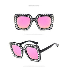 Load image into Gallery viewer, Crystal Bling Luxury Large Retro Square Sunglasses