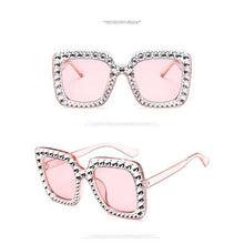 Load image into Gallery viewer, Crystal Bling Luxury Large Retro Square Sunglasses