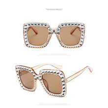 Load image into Gallery viewer, Crystal Bling Luxury Large Retro Square Sunglasses