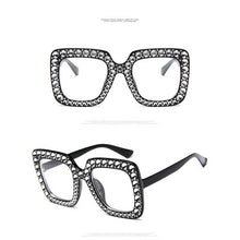 Load image into Gallery viewer, Crystal Bling Luxury Large Retro Square Sunglasses