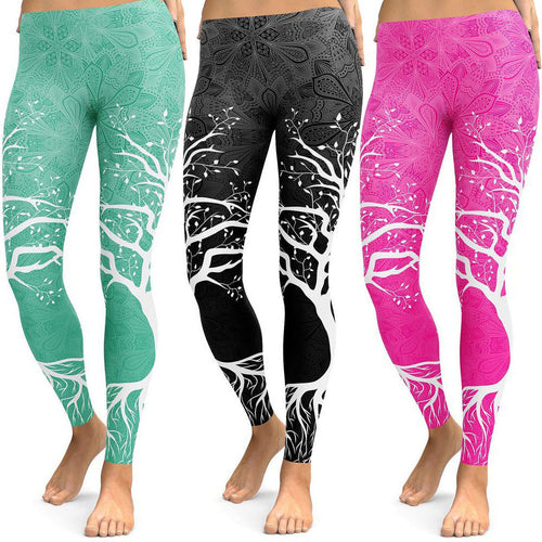 Women Yoga Fitness Leggings Running Gym Stretch Sports High Waist Pants Trousers