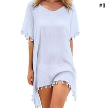 Load image into Gallery viewer, Beach Wear Cover Up with Tassels