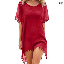 Load image into Gallery viewer, Beach Wear Cover Up with Tassels