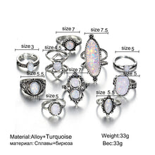 Load image into Gallery viewer, Vintage Opal Knuckle Rings Set