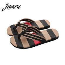 Load image into Gallery viewer, Summer Men Slippers Stripe Flip Flops Men Bathroom Home Slippers Fashion Outside Beach Slippers for Male Men Leisure Flip Flops