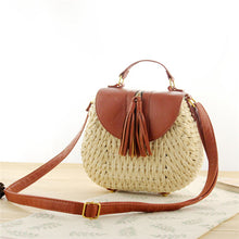 Load image into Gallery viewer, 2018 Famous Designer Ladies Woven Knitting Messenger Crossbody Bags New Summer Bohemian Women Tassel Straw Beach Shoulder Bag