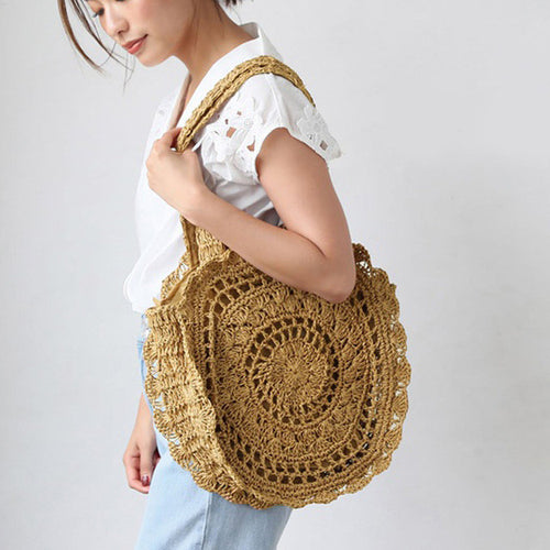 Bohemian Handmade Straw Beach Handbag