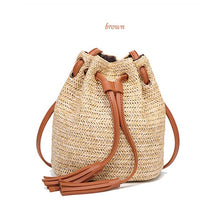 Load image into Gallery viewer, Rattan Woven Beach Bag