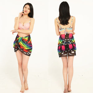 Women Chiffon Coverup Skirt Multiple Butterfly Patterns & Colors