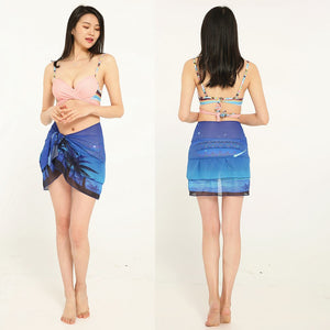 Women Chiffon Coverup Skirt Multiple Prints