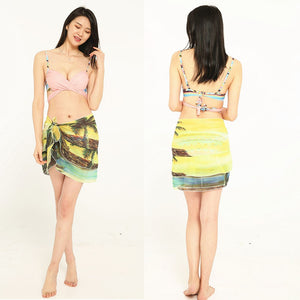 Women Chiffon Coverup Skirt Multiple Prints