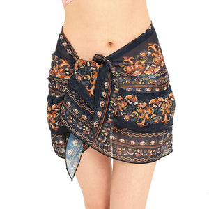 Women Chiffon Coverup Skirt Multiple Prints