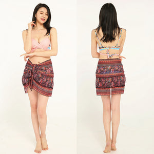 Women Chiffon Coverup Skirt Multiple Prints