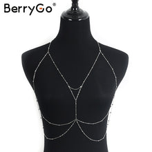 Load image into Gallery viewer, BerryGo Boho multilayer chain women Sexy beach party gold chain Trendy chic hollow out 2018 hot streetwear