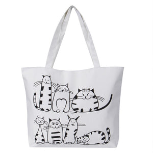 Crazy Cat Lady Canvas Handbag