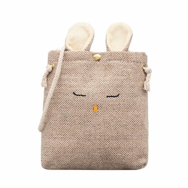 2018 Brand Handbag Casual Shoulder Bag Woman cute cartoon Bucket Bag Simple mini Cloth Shopper Bags Beach Totes