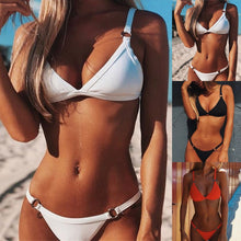 Load image into Gallery viewer, Women Bandeau Bandage Bikini Set Push-Up Brazilian Swimwear Beachwear Swimsuit