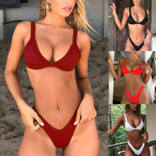 Load image into Gallery viewer, Women Bandeau Bandage Bikini Set Push-Up Brazilian Swimwear Beachwear Swimsuit