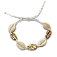 Load image into Gallery viewer, Natural Cowry Shell Boho Style Charm Bracelet