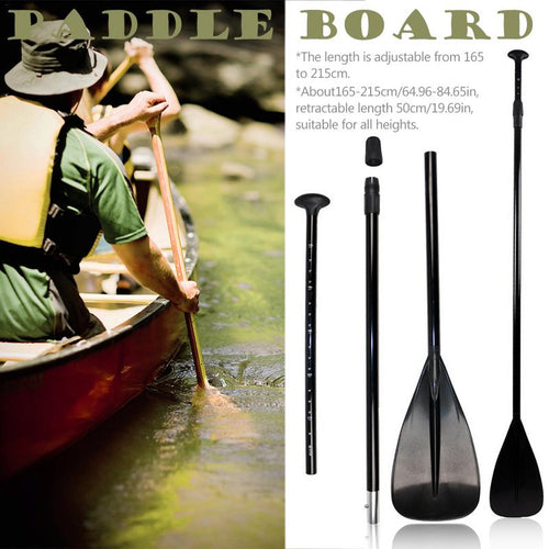 165-215cm Black Extendable Paddle Oar SUP Stand Up Paddle Board for Surfing Board Aluminium Inflatable Kayak Boat