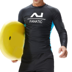 Men's Fashion Coloured Alphabet Sea Surfing Suit Quick Dry Tights Top Blouse