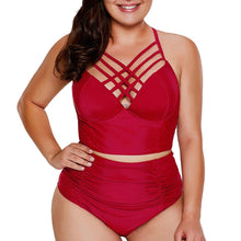 Load image into Gallery viewer, Women Plus Size Sexy Solid Bikini Set Brazilian Swimwear Beachwear Swimsuit